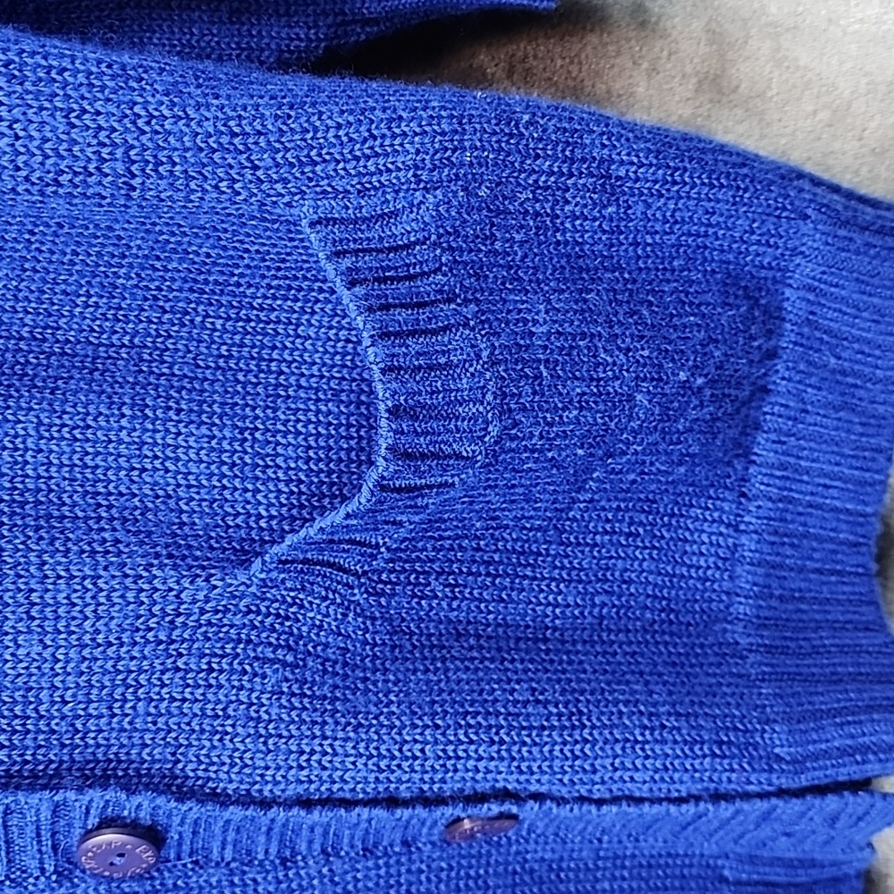 Blue Knit Cardigan Sweater Limited Express. Size M 30% Wool - Picture 4 of 7